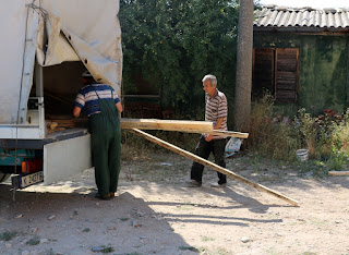 Lots of wood being delivered Lots of wood being delivered