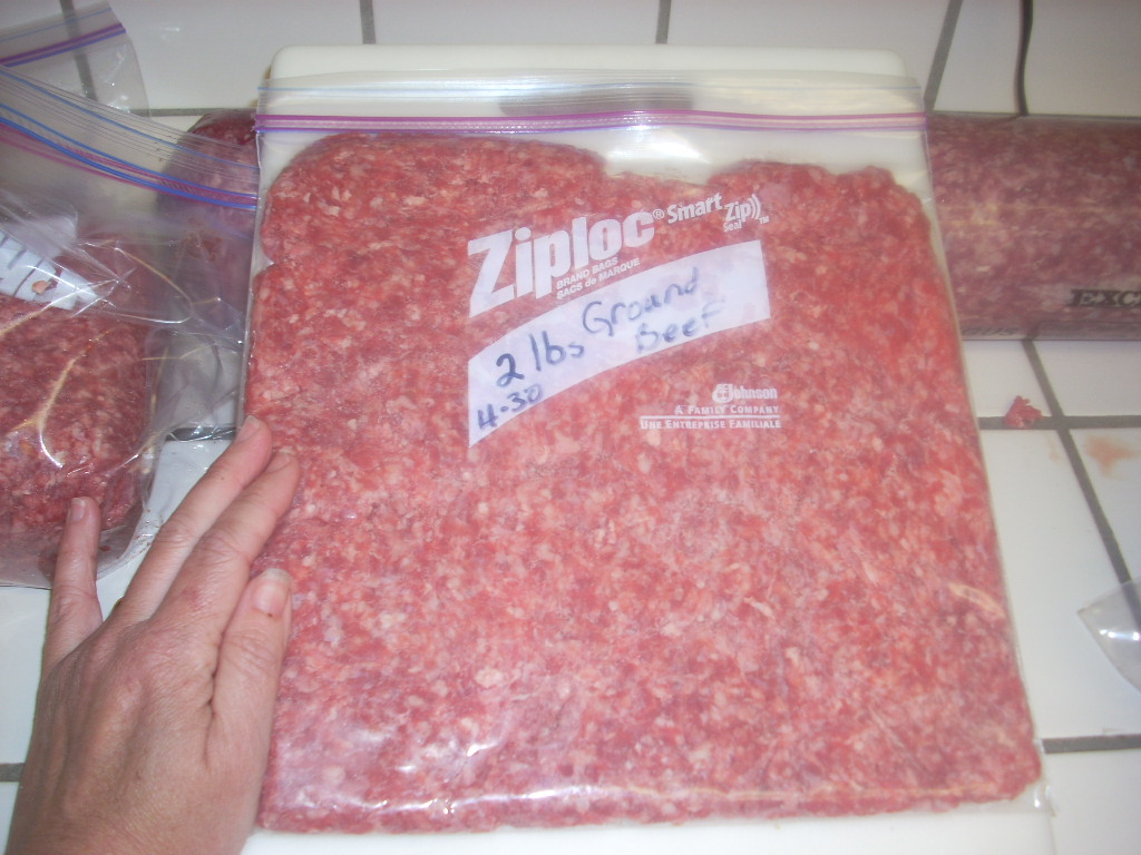 In my kitchen 20 lbs of ground beef.