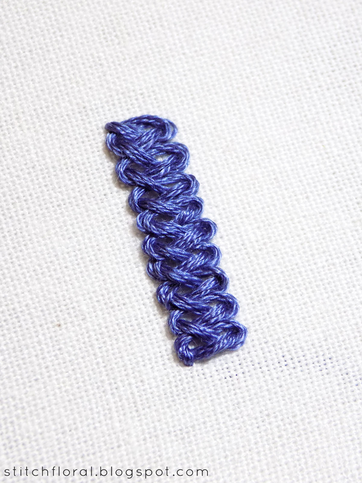 Braid stitch & Plaited braid stitch Stitch Floral