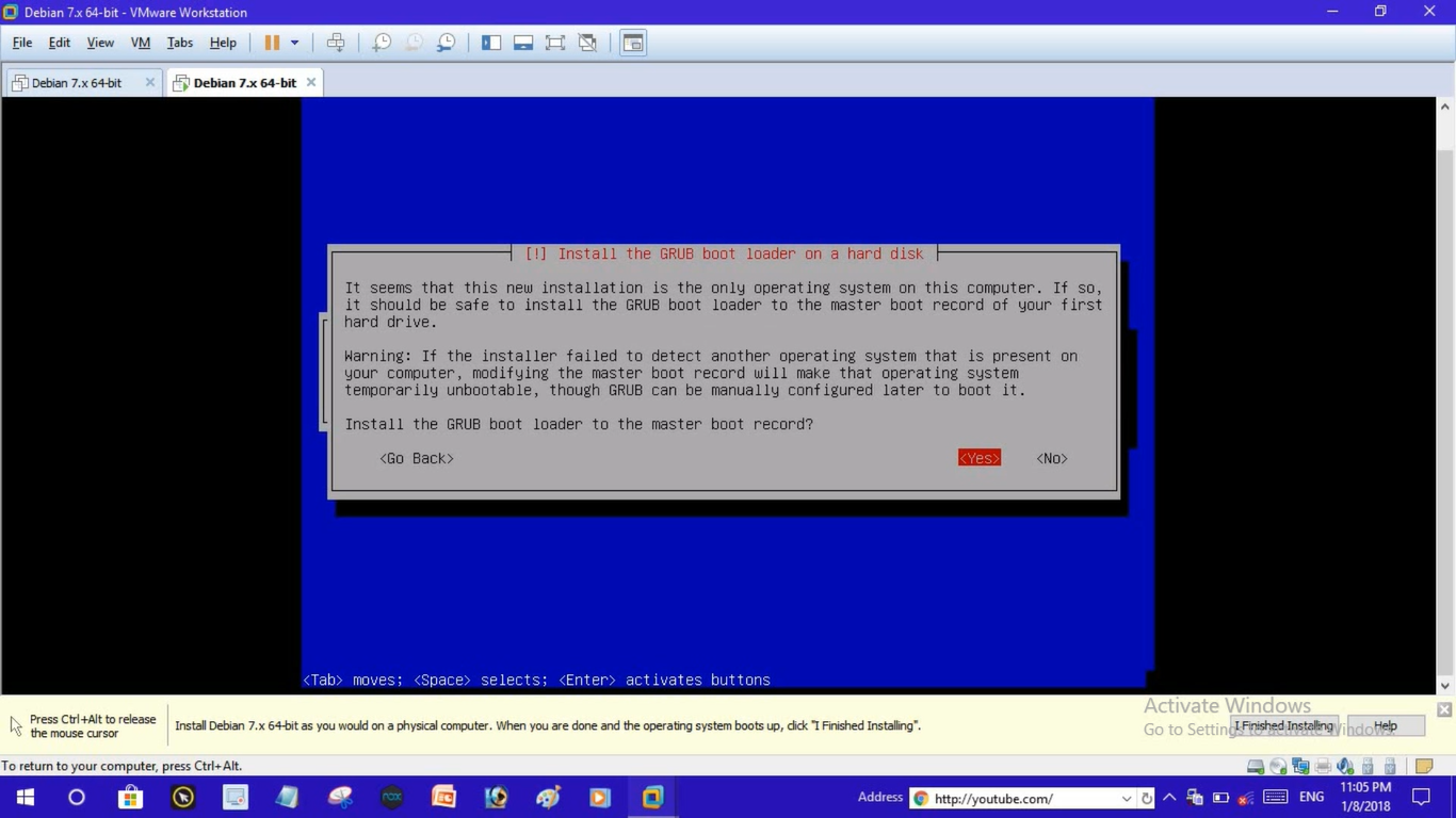 21 after installation completed click on dev sda