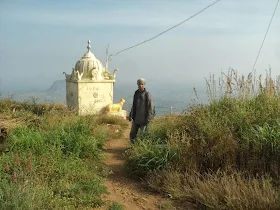 The Kabbaldurga hill fort rising above the surrounding town
