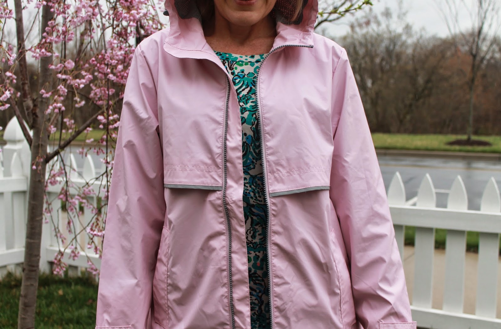 Maryland Pink and Green: April Showers Raincoat + Giveaway