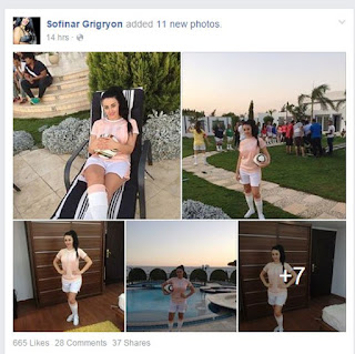 بالصور صافيناز تنشر صور لها على فيس بوك اثناء ممارستها كرة القدم مع اصدقائها 