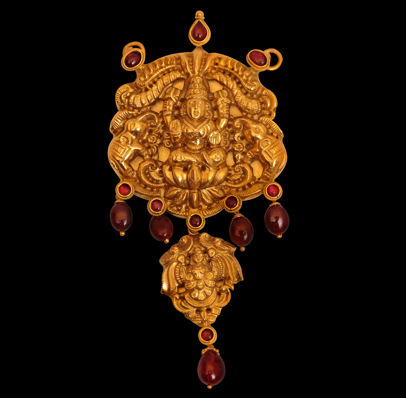 Gold and Diamond jewellery designs: Lakshmi Nakshi Pendants -Temple ...