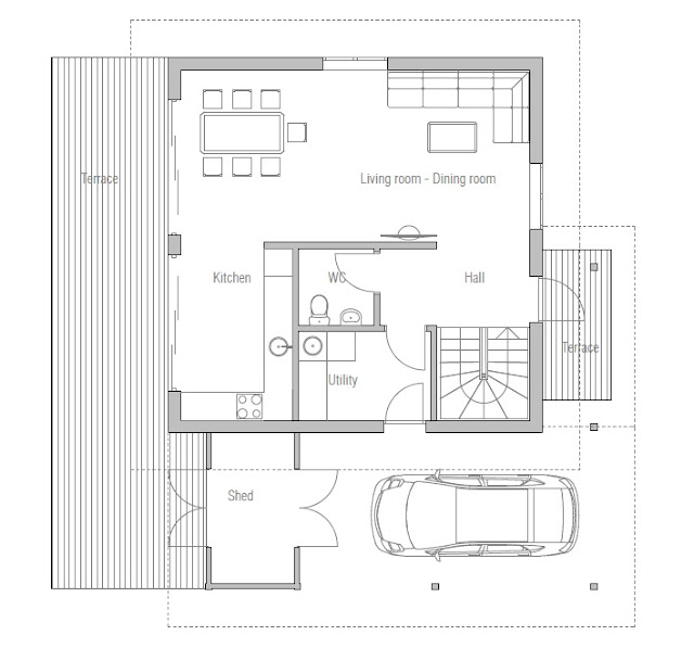 Affordable Modern Compact House Plan