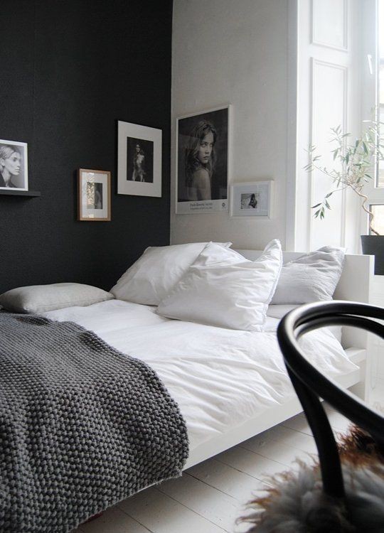 warna cat kamar tidur hitam putih 4