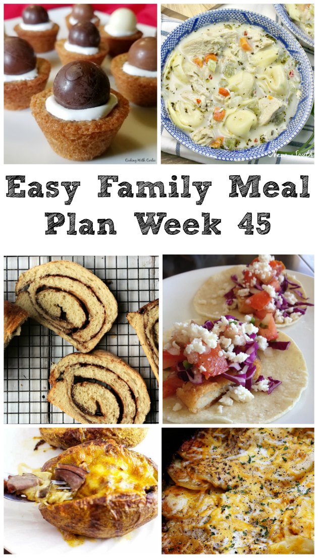 Cooking With Carlee: Easy Family Meal Plan Week 45