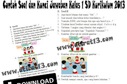Contoh Soal Lengkap Dengan Kunci Jawaban Kelas 1 SD Kurikulum 2013