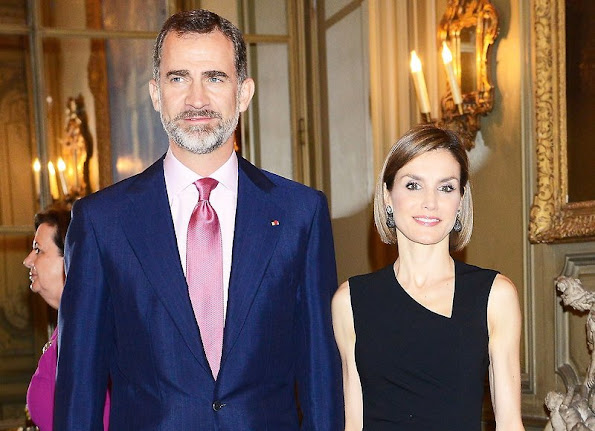 Queen Letizia of Spain attended a reception and meeting with the Spanish community at the residence of the Spanish ambassador to France