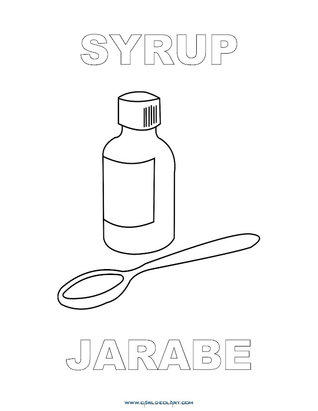 Dibujos Inglés - Español con J: Jarabe - Syrup