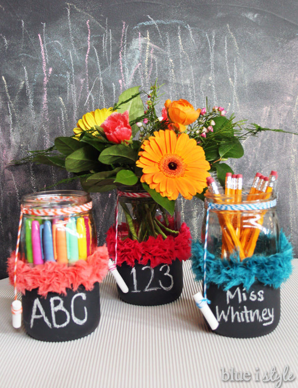 Gifts With Style Teacher Appreciation Chalkboard Mason Jar Vases