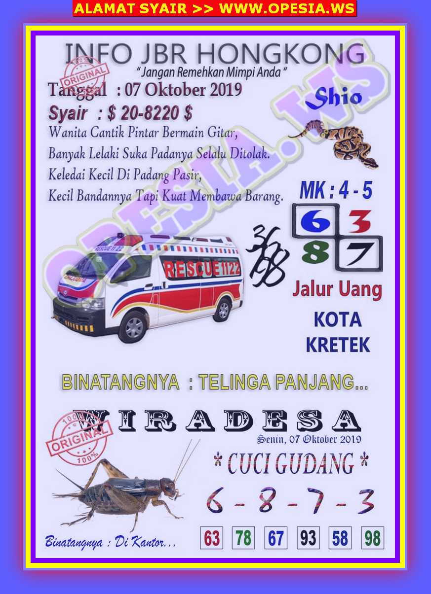 1 New Message Kode Syair Hongkong 7 Oktober 2019 Forum Syair Togel Hongkong Singapura Sydney