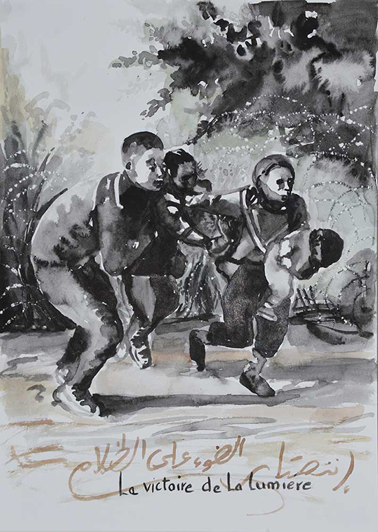 Nour-Eddine Jarram - La Victoire de la Lumiere, 2016 Nour-Eddine Jarram, contemporary drawing