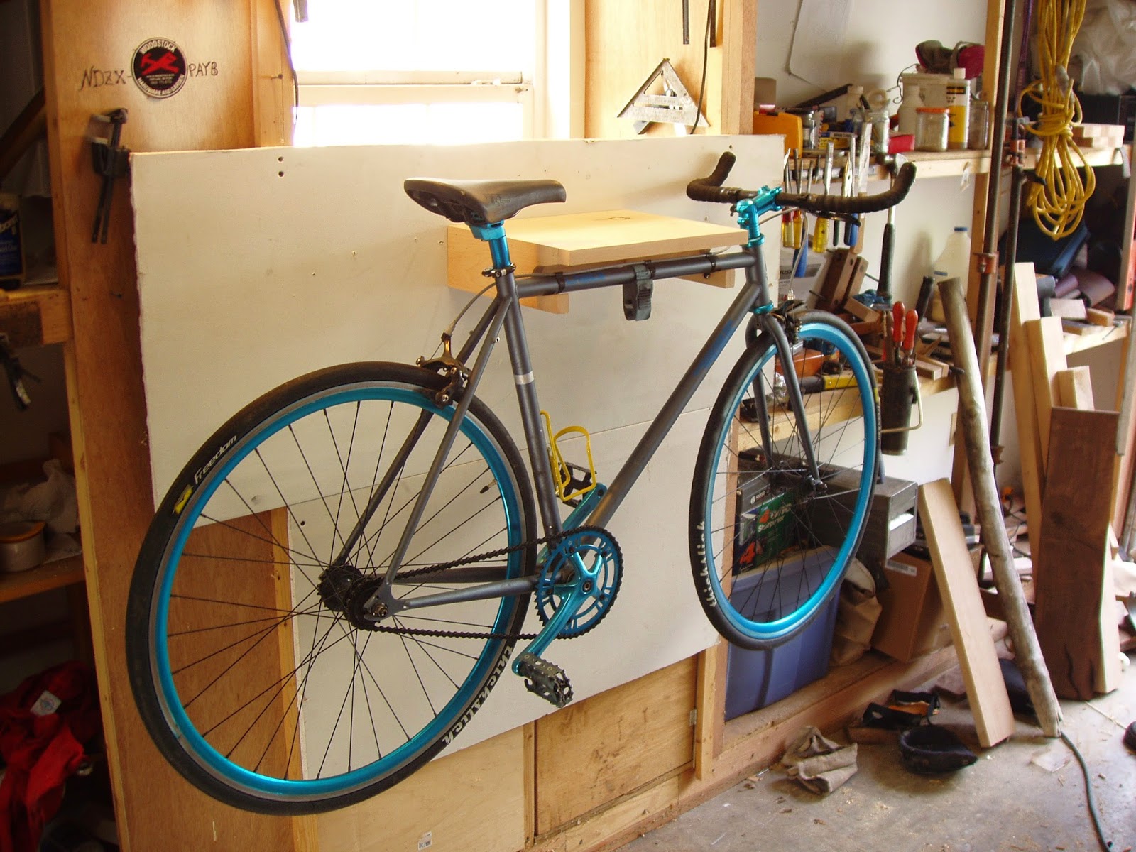 driftedge woodworking Hardwood Indoor Bike Racks in Walnut, Maple