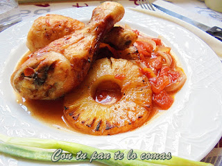 POLLO CON PIÑA AL HORNO