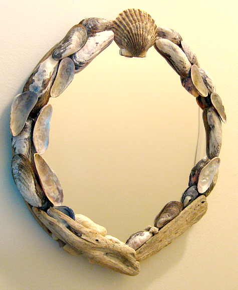 Mussel Shell Mirror