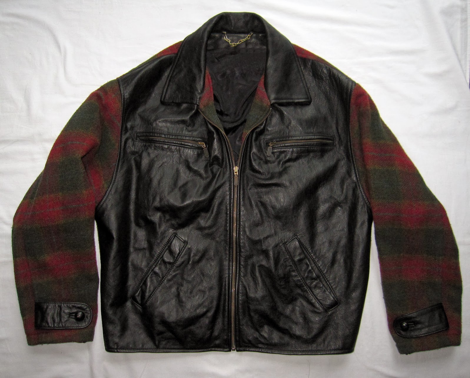 Field Poppy Prague Worker wool and leather jacket, 30´