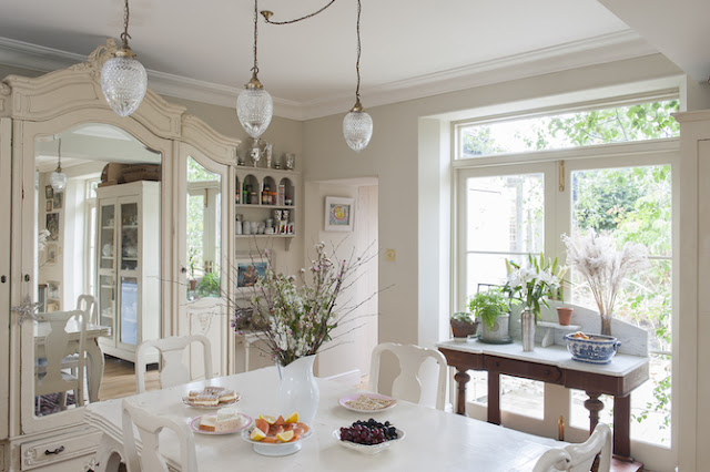 A boho home decorated for reflection - guest dining room www.BoHoHome.com @bohosusan