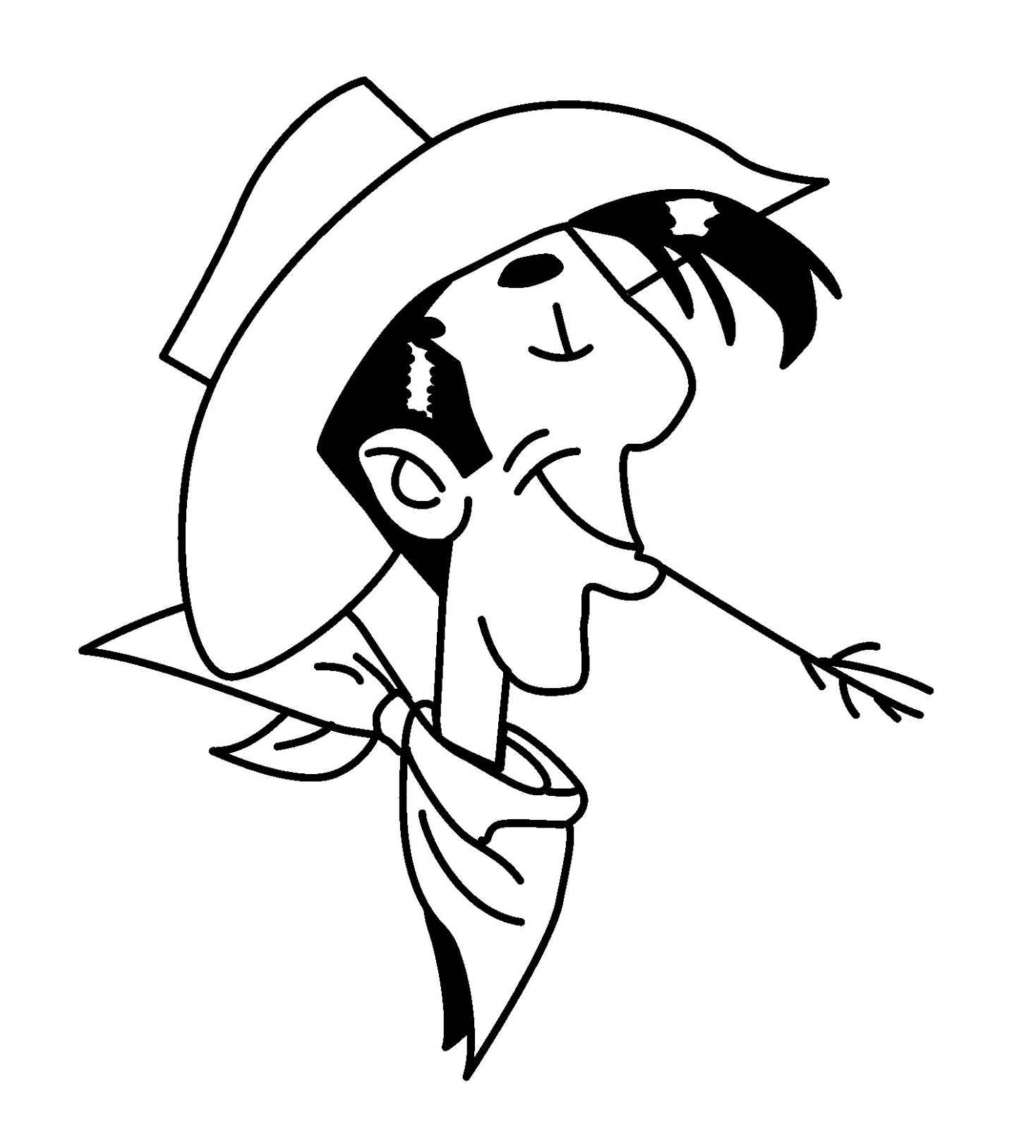 Cartoon Images For Colouring: Lucky Luke Coloring Page