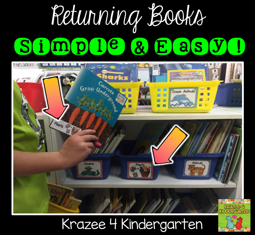 Krazee 4 Kindergarten Classroom Library Labels