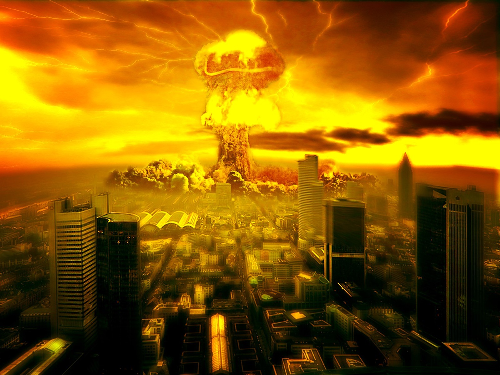 Nuclear city. Ядерный взрыв в городе. Атомный взрыв в городе. Ядерный взрыв арт.