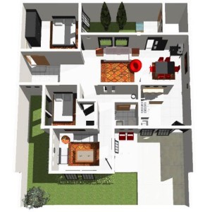 Contoh Desain Denah Rumah Minimalis 2 Lantai Sederhana 
