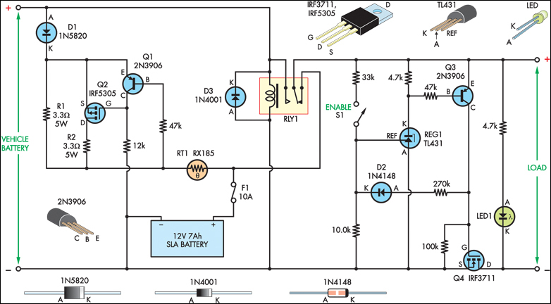Car Charger And Switcher Circuit For SLA Battery ...