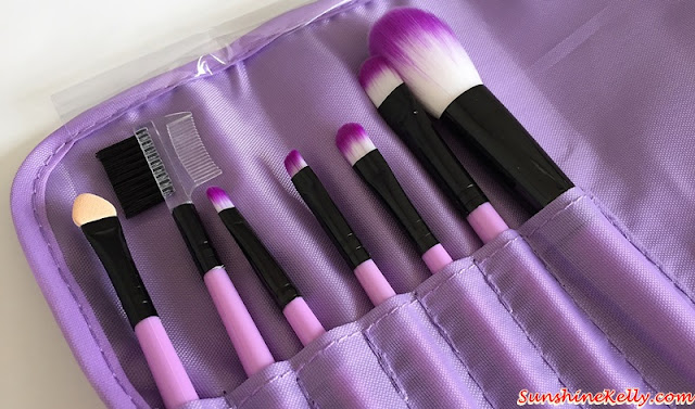 Purple Portable Makeup Brush Set, Makeup Brushes