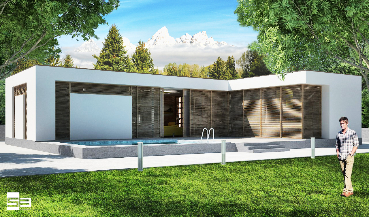 Sboev3 architect. одноэтажный дом холостяка. дом холостяка проект. дом холостяка проект. холостяцкий домик с гаражом.