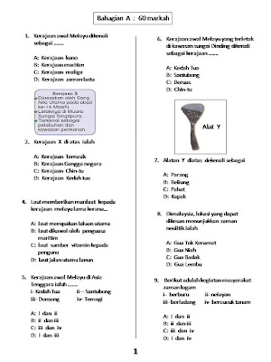 bicara kehidupan Soalan Sejarah Tahun 4