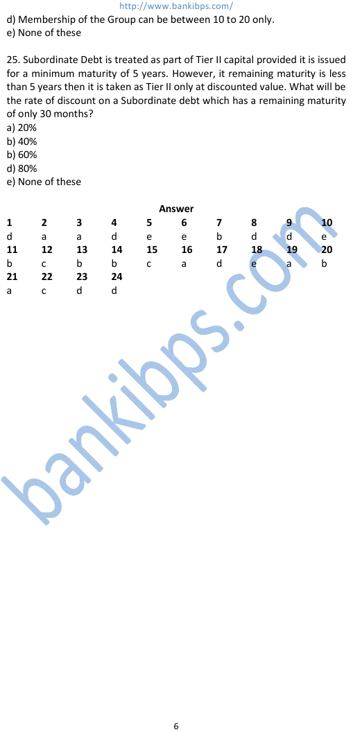 banking questions for ibps exam