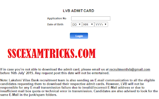 Lakshmi Vikas Bank Admit Card 2015