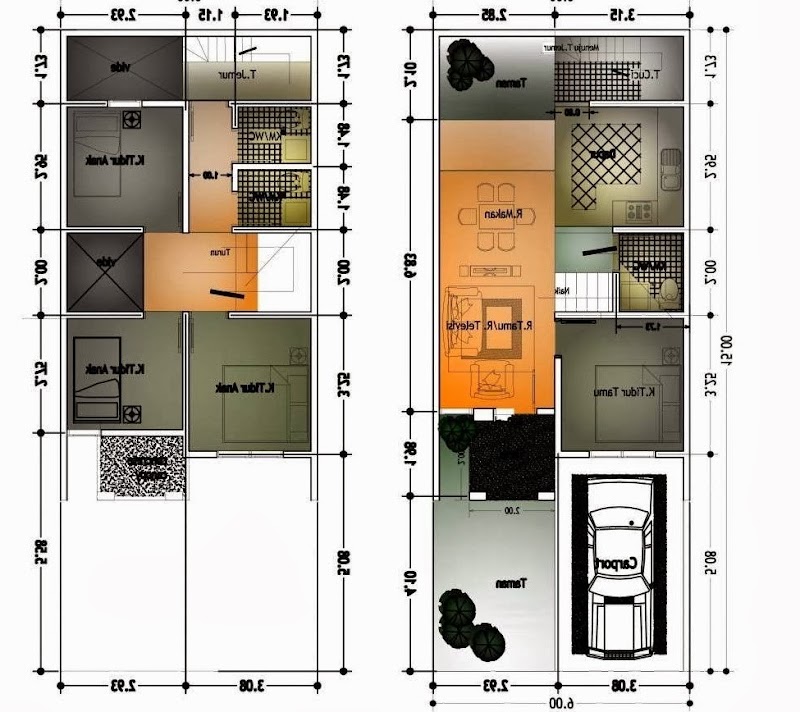 15+ Ide Istimewa Desain Rumah Kontrakan Ukuran 3x7