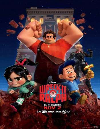 Poster Of Wreck-It Ralph 2012 Hindi Dual Audio 140MB BluRay HEVC Mobile ESubs Free Download Watch Online downloadhub.in