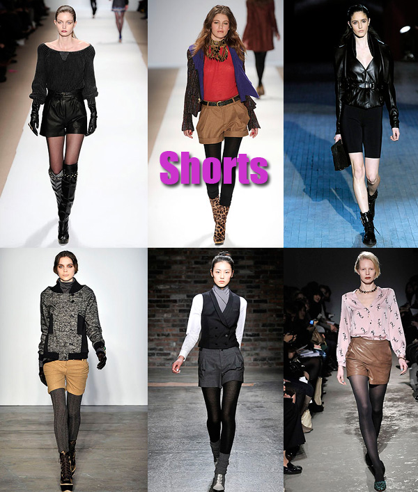 Wearing Shorts over tights trend