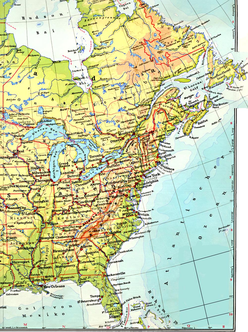 Printable East Coast Map Printable East Coast Map
