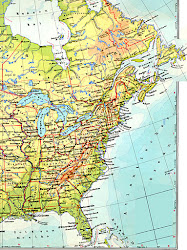 east map usa coast road maps trip states united america american die canada physical tourist enlarge eastern reproduced atlas including