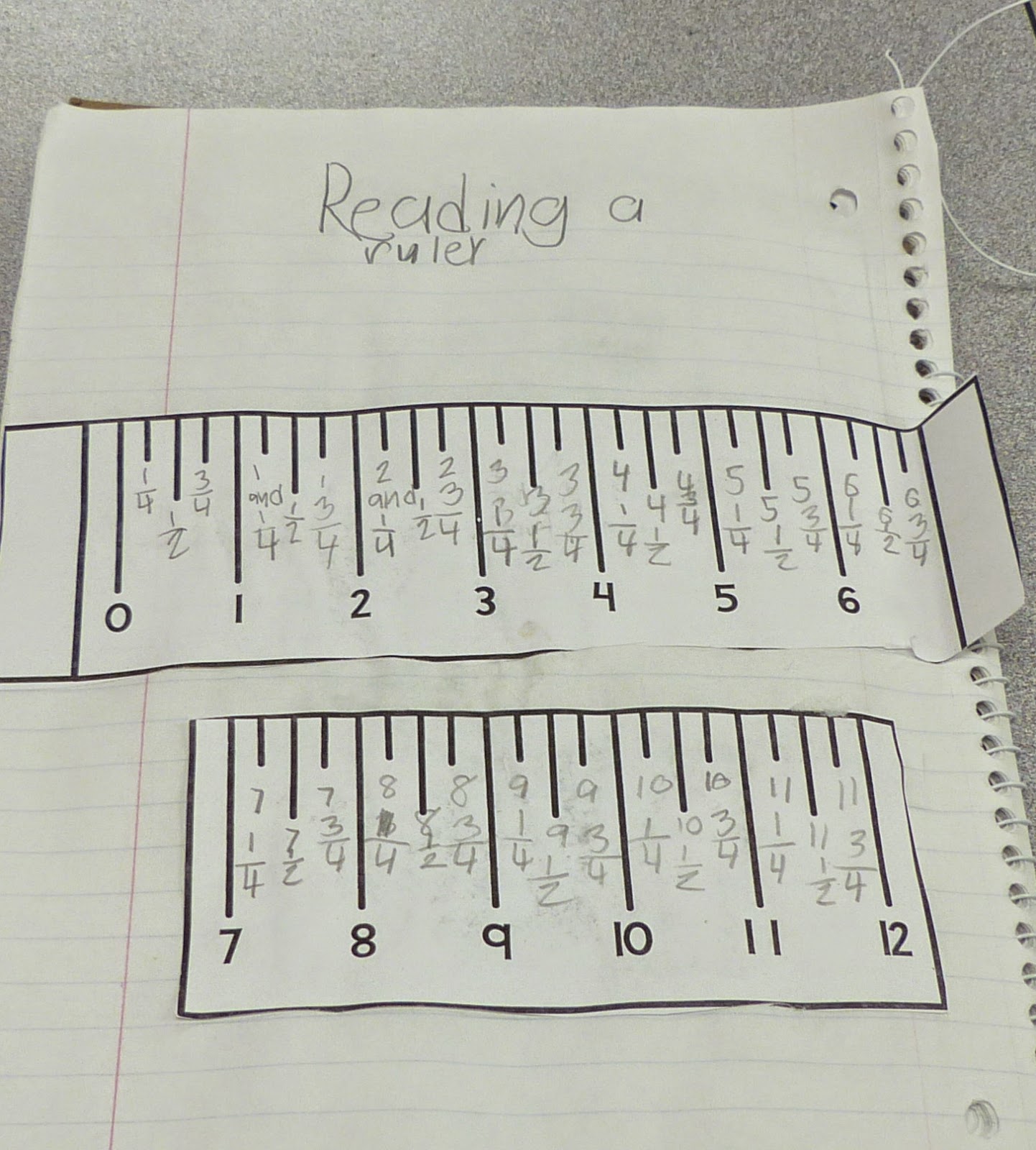 Labeling Fractions On A Ruler Worksheet - measuring in inches using the