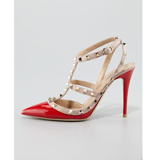 valentino rockstud patent sandals