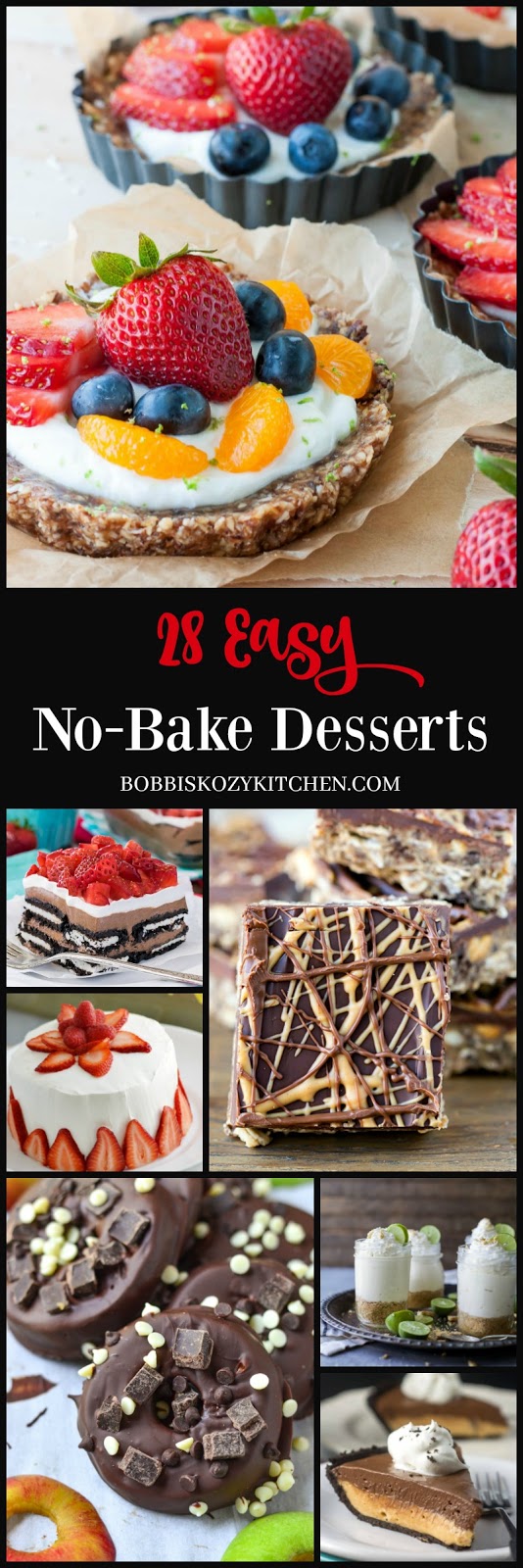 28 Ridiculously Easy No-Bake Desserts from www.bobbiskozykitchen.com