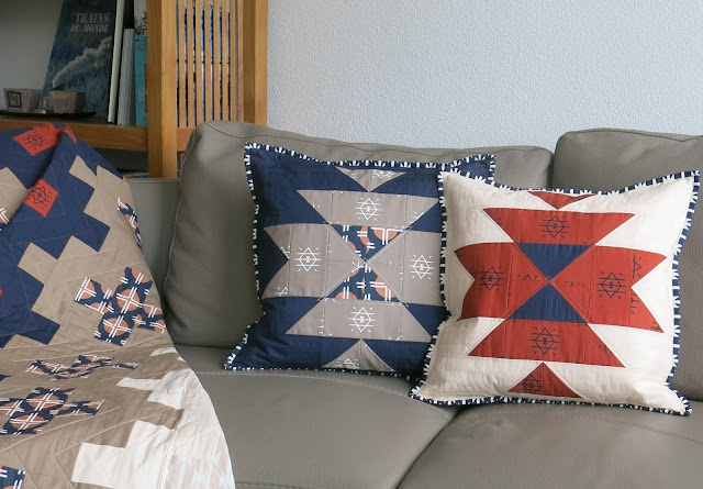 Luna Lovequilts - Quilted cushions with Southwest inspired block and Arizona After collection