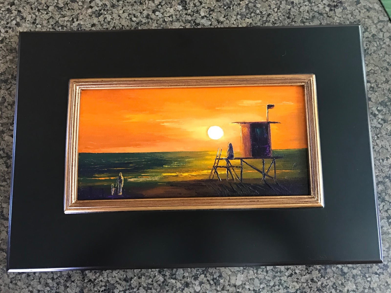 Palette Knife Painters, International "Newport Beach Sunset II" by