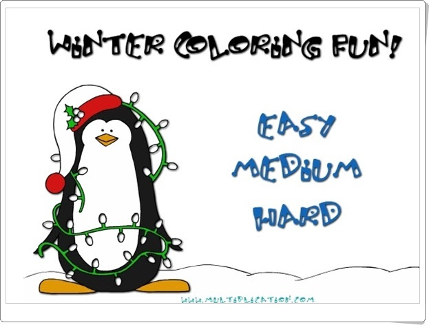 Winter coloring fun! (Multiplicaciones de invierno)