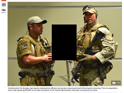 Censored photo of Garland Texas SWAT officers