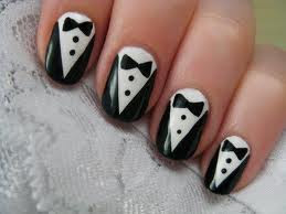 tuxedo nail art designs