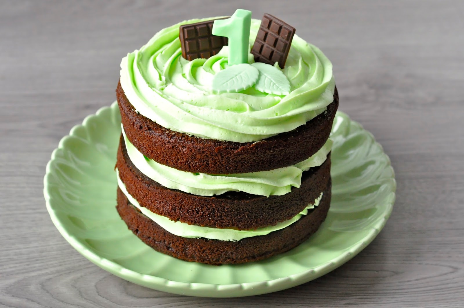 Un Delfín en mi Cocina LayerCake de Chocolate y Menta (¡para celebrar