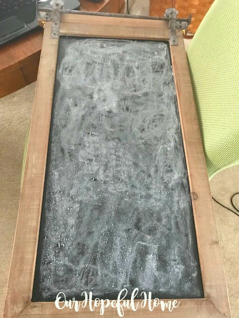 cured rustic farmhouse chalkboard