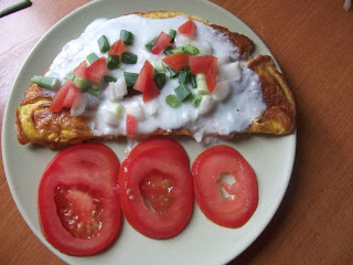 OMLETA CU BRANZA DE CAPRA