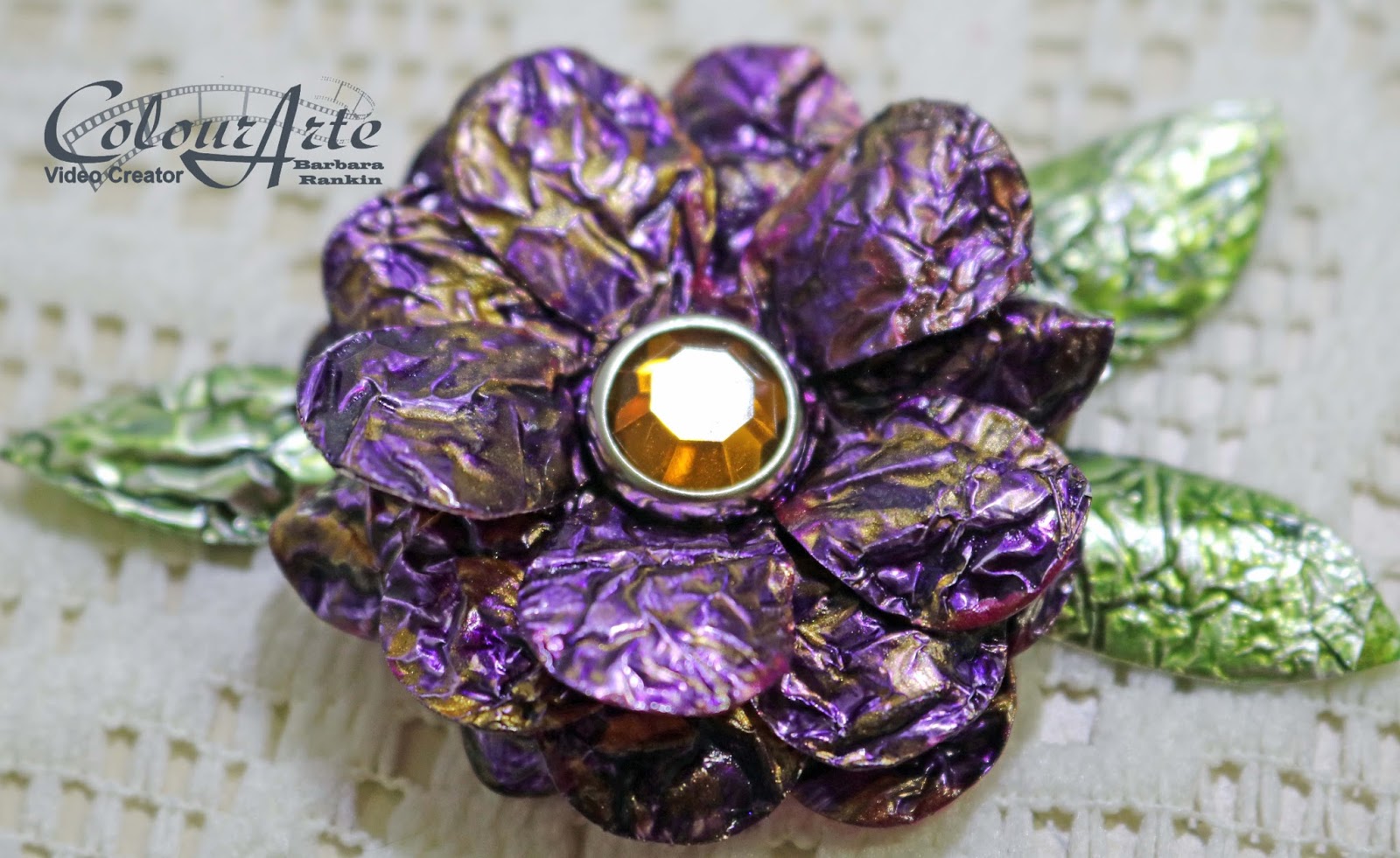 Black Hole Art Studio How to Make More Crumpled Foil Flowers Part 2 of 2