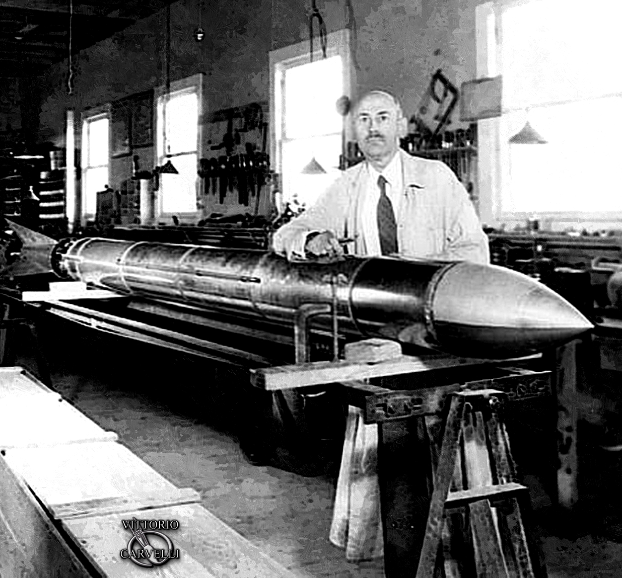 Создатель ракеты на жидком топливе. Первая в мире ракета 1926г.